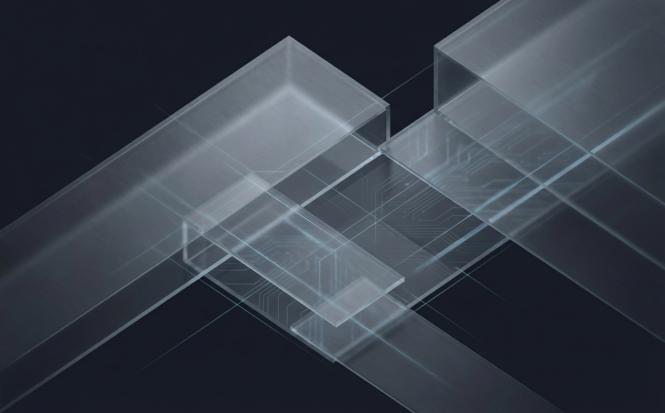 Abstract glass geometry illustration